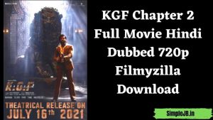 kgf 2 Full Movie Download in Hindi Filmyzilla Express, Pagalworld 480p