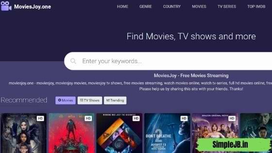 Moviesjoy free movie streaming website